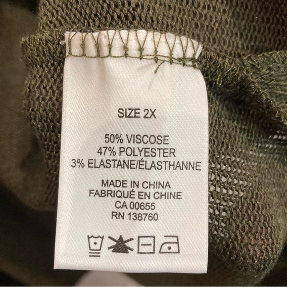 IN EVERY STORY Sz 2X Slinky Open  Front Ribbed Front Long Line Cardigan NEW - Picture 5 of 8